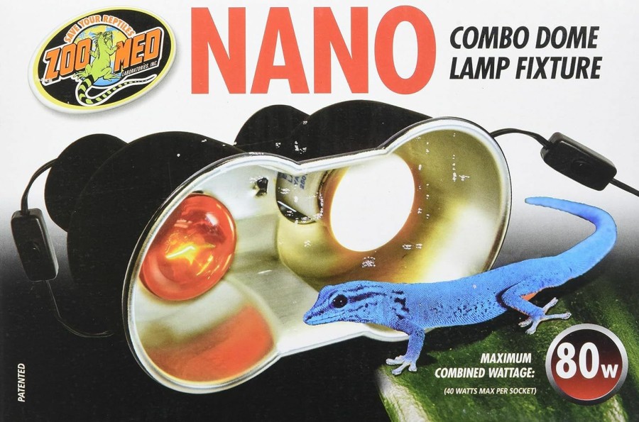 Reptiles & Amphibian Zoo Med | Zoo Med Nano Combo Dome Lamp Fixture, 100 Watt