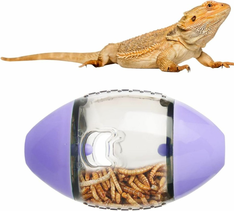 Reptiles & Amphibian LUTER | Bearded Dragon Toy, Reptile Toys Lizard Enrichment Toys Bearded Dragon Feeding Toys Reptile Enrichment Toy For Lizards Bearded Dragons Geckos Small Reptiles (Purple)