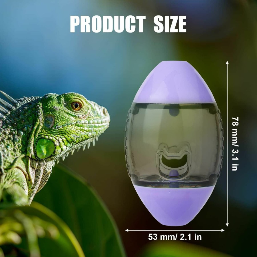 Reptiles & Amphibian LUTER | Bearded Dragon Toy, Reptile Toys Lizard Enrichment Toys Bearded Dragon Feeding Toys Reptile Enrichment Toy For Lizards Bearded Dragons Geckos Small Reptiles (Purple)