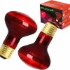 Reptiles & Amphibian FIVEAGE | Fiveage 75W Red Heat Light Reptile Heat Lamp Infrared Bulb Uva Basking Spot Bulb For Reptile And Amphibian Use - Bearded Dragons Lizard Tortoise Snake Chameleon 2 Pack