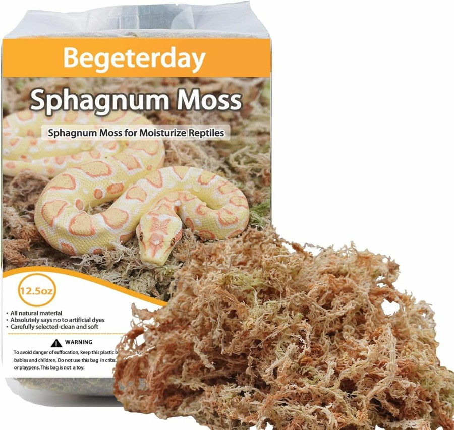 Reptiles & Amphibian Begeterday | Begeterday 1.4Lb Natural Sphagnum Moss For Reptiles,Ideal Humidity Retaining Medium For Snakes,Turtles And Other Reptiles,Good For Terrariums For Reptiles & Amphibians