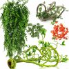 Reptiles & Amphibian Grddaef | Grddaef Reptile Vines Plants For Terrarium, Flexible Vines Jungle Climbing Branch With Leaves Tank Decor For Snakes Bearded Dragons Geckos Hermit Crabs Lizards Chameleons