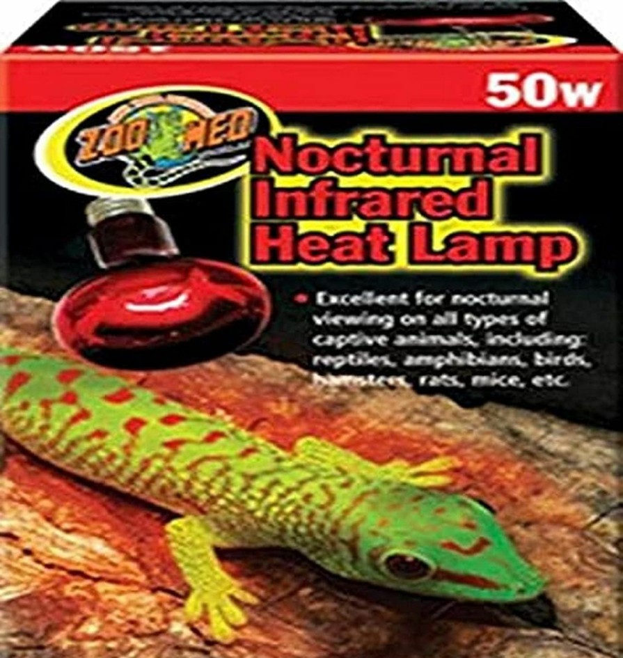 Reptiles & Amphibian Zoo Med | Zoo Med Nocturnal Infrared Heat Lamp, 50 Watts