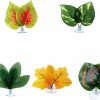 Reptiles & Amphibian BNOSDM | Bnosdm Reptile Plants Leaves Terrarium Plants Habitat Decoration Accessories Decorate Grass Leaf With Suction Cup For Gecko Snake Tortoise 5Pcs