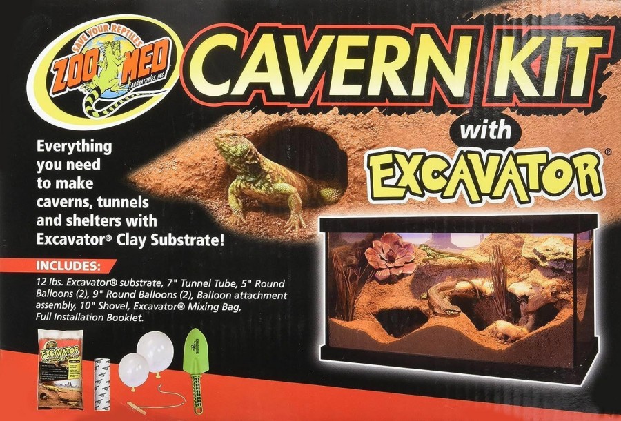 Reptiles & Amphibian Zoo Med | Zoo Med Cavern Kit With Excavator