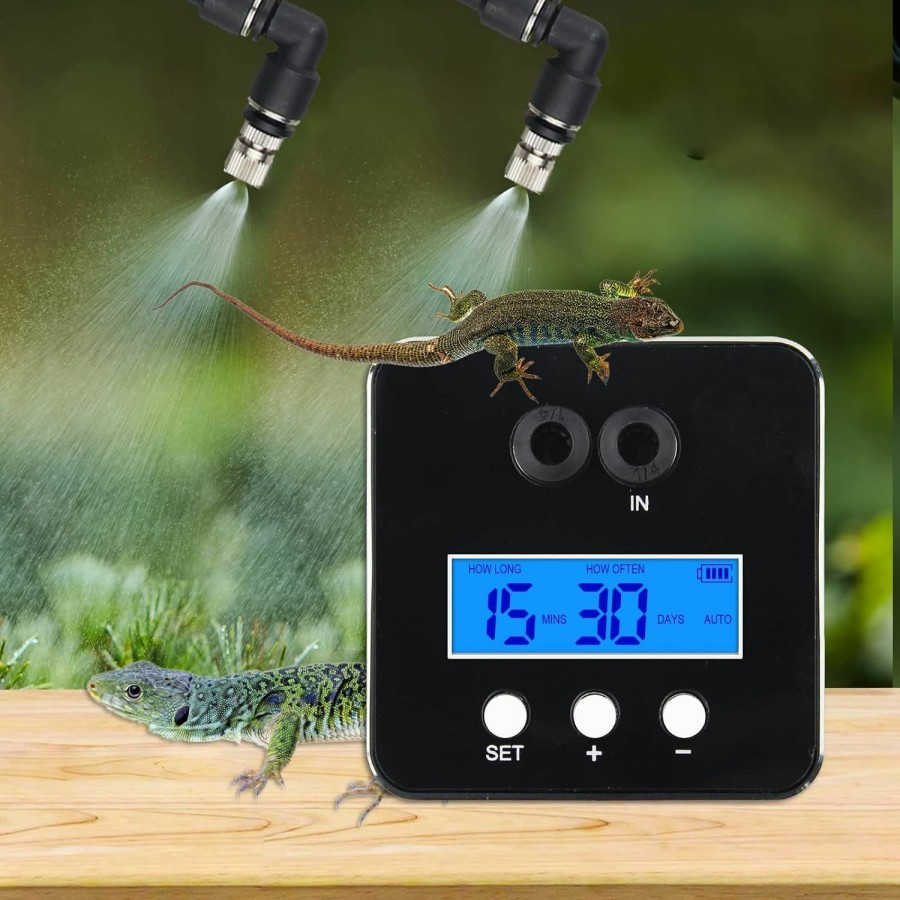 Reptiles & Amphibian FRANKEVER | Frankever Fogger Reptile Humidifiers Plant Mister With Timer,Reptile Terrarium Misting System 360 Adjustable Misting Nozzles,Crested Gecko Snake/Ball Python/Leopard Gecko Reptile Tank Accessories