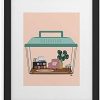 Reptiles & Amphibian Deny Designs | Deny Designs 2021 Framed Art Print Classic Black, 18\" X 24\", Camilleallen Hermit Habitat