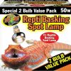 Reptiles & Amphibian Zoo Med | Zoo Med Repti Basking Spot Lamp Value Pack, 50 Watts