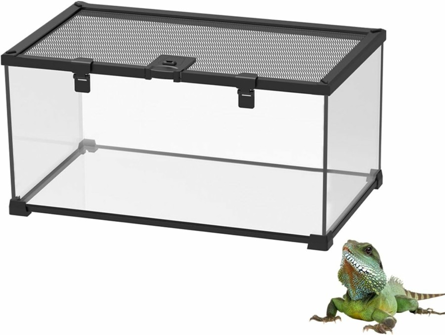 Reptiles & Amphibian BNOSDM | Bnosdm Gecko Tank Tarantula Enclosure Reptile Tanks Top Opening Tank With Screen Ventilation For Bearded Dragon Gecko Lizard Hermit Crab