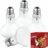 Reptiles & Amphibian Bluex Bulbs | 4 Pack 50-Watt Basking Light For Reptile - Heat Lamp Bulbs For Reptiles & Amphibians Broad Spectrum Reptile Light For Glass Terrariums Suitable For Bearded Dragons Light Lizards Iguanas Basking Bulb