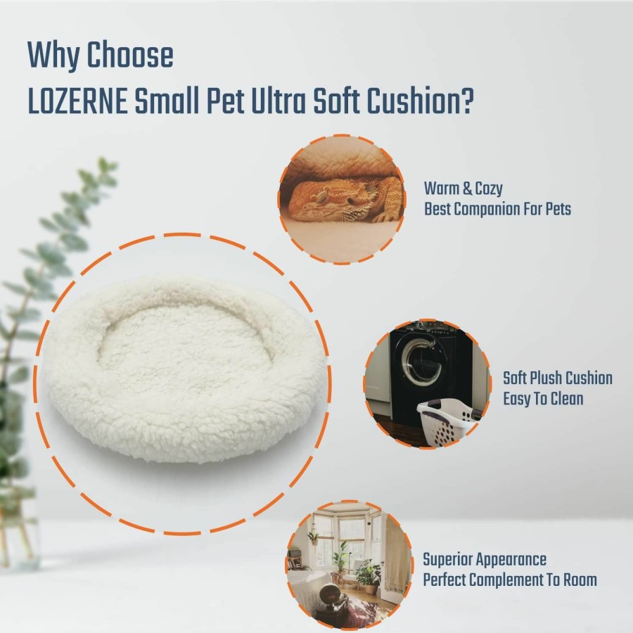 Reptiles & Amphibian Lozerne | Lozerne Ultra Soft Cushion For Small Pets - Cozy Plush Sleeping Bag For Bearded Dragon, Lizard, Leopard Gecko, Reptile And Other Small Animals; Premium Bearded Dragon Tank Accessories