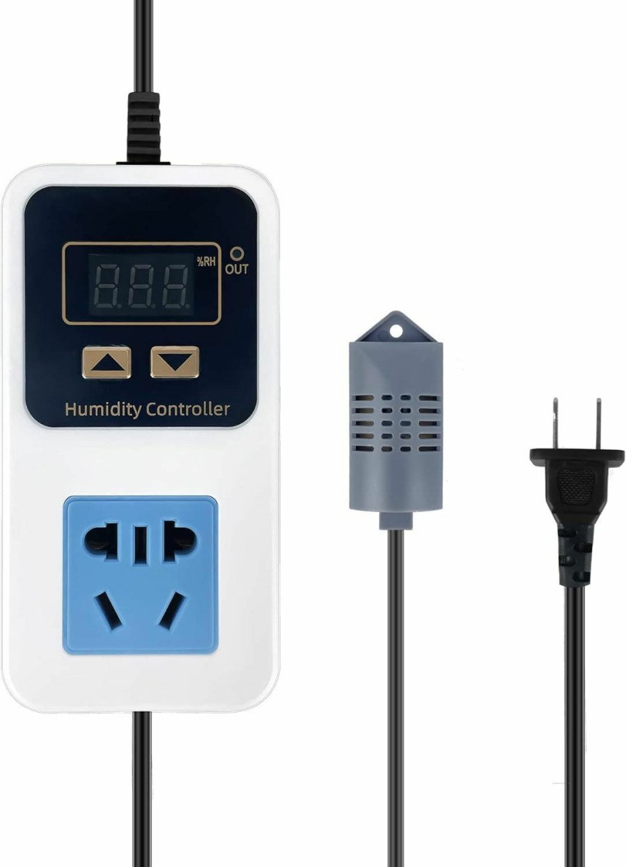 Reptiles & Amphibian AUAAQ | Reptile Humidity Controller, Keeps Reptile Foggers Running Only Within The Preset Humidity Range, Suitable For A Variety Of Reptile Humidifiers/Foggers Controlled By The Dial Knob, Easy To Use