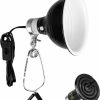 Reptiles & Amphibian Simple Deluxe | Simple Deluxe 60W Reptile Ceramic Heat Bulb No Light And 60W Dome Light Clamp Lamp Fixture With 5.5 Inch Aluminum Reflector For Amphibian Pet Terrariums Habitat, Snake/Lizard, Black