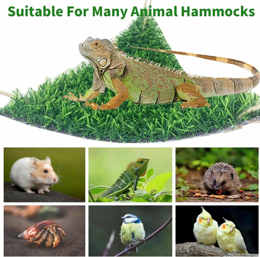 Reptiles & Amphibian FlidRunest | Flidrunest Triangle Bearded Dragon Hammock Toy, Soft Reptile Climbing Lounger Bed With 3 Strong Suction Cups For Bearded Dragon Chameleon, Lizards, Gecko, Snakes, Reptile Tank Decor