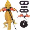 Reptiles & Amphibian ADOGGYGO | Adoggygo Bearded Dragon Lizard Leash Harness - Adjustable Cool Leather Wing Lizard Reptile Harness Leash For Bearded Dragon Lizard Reptiles (Orange)