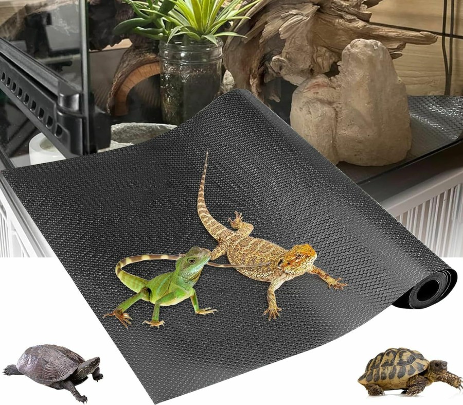 Reptiles & Amphibian LWFCOEE | Lwfcoee Bearded Dragon Tank Accessories 17'' X 79'' Leopard Gecko Tank Flooring Pad Large Reptile Carpet Terrarium Liner Non-Adhesive Reptile Substrate Mat For Snake, Lizard, Tortoise, Lguana