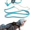 Reptiles & Amphibian Sawyd | Sawyd Adjustable Reptile Lizard Harness Leash,Turtle Lizard Pet Traction Belt Bearded Dragon Accessories Soft Small Pet Animal Harness Rope -1.2M (Blue)