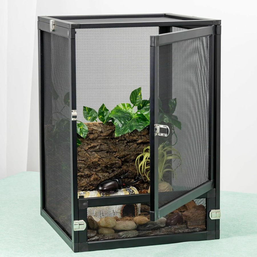 Reptiles & Amphibian BINANO | Binano 33-Gal Detachable And Foldable Reptile Terrarium, 360 Observation, Airflow, Interaction In Gecko Tank And Reptile Terrarium Kit For Crested Geckos, Leopard Geckos, Chameleons, Bearded Dragons