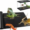 Reptiles & Amphibian Aptkin | Aptkin Bearded Dragon Tank Accessories, Reptile Carpet, Terrarium Substrate, Reptile Mat Water-Proof Terrarium Bedding For Leopard Gecko, Lizard, Iguana, Snake, Tortoise (79''X18'' Black)