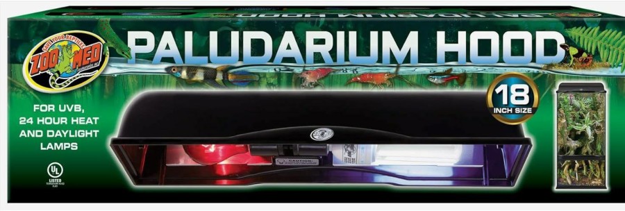 Reptiles & Amphibian Zoo Med | Zoo Med Paludarium Hood - 18\", Black