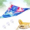 Reptiles & Amphibian Generic | Bearded Dragon Hammock, Reptile Hammock, Gecko Hammock Hanging Bed, Small Pet Habitat Shelter, Natural Fabric Hanging Starry Sky Lizard Hammock For Geckos, Iguanas, And Hermit Crabs (Triangular)