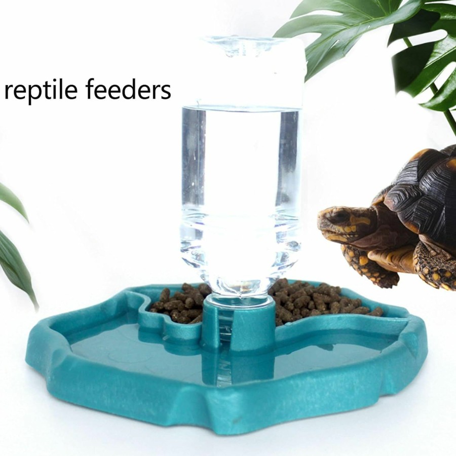 Reptiles & Amphibian Tfwadmx | Reptile Water Bottle, Turtle Automatic Feeders Waterer Food And Water Bowl Pet Dispenser Bottle Feeding Dish For Lizard Tortoise Chameleon