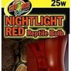 Reptiles & Amphibian Zoo Med | Zoo Med Nightlight Red Reptile Bulb 25 Watts - Pack Of 4