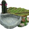 Reptiles & Amphibian Yuehuam | Yuehuam Reptile Platform Artificial Tree Water Dish Food Bowl Resin Feeder Bowl For Tortoise Lizard Bearded Dragon