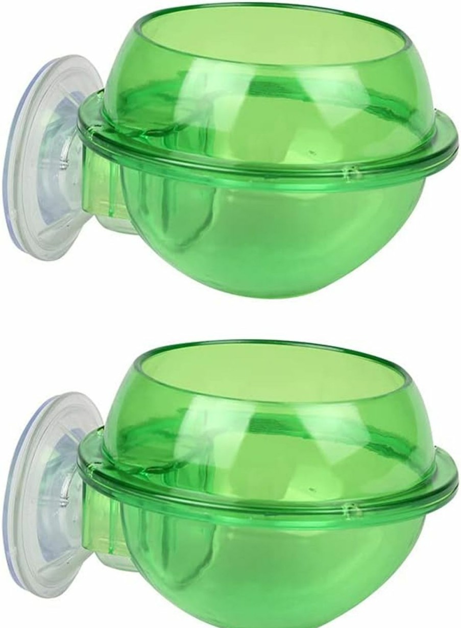 Reptiles & Amphibian APlayfulBee | Suction Cup Reptile Feeder Chameleon Bowl 2Pcs, Worm Live Fodder Container Anti-Escape Reptile Cup, Reptile Water Dish Supplies For Lizard Bearded Dragon Gecko Snakes Iguana Suction Cup