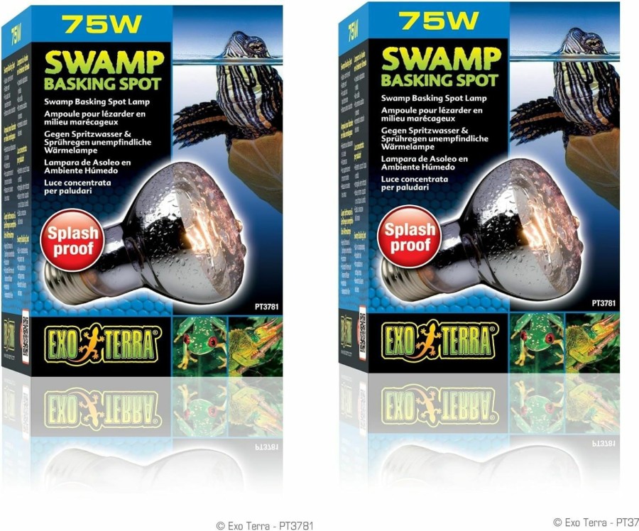 Reptiles & Amphibian Exo Terra | (2 Pack) Exo Terra Swamp Glo Basking Spot Lamp, 75 Watt