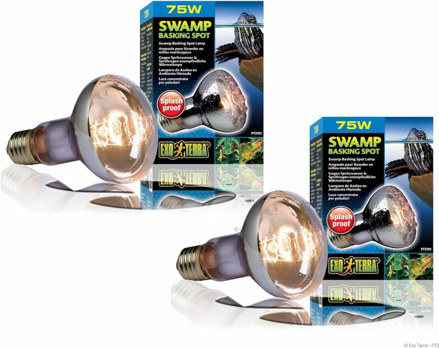 Reptiles & Amphibian Exo Terra | (2 Pack) Exo Terra Swamp Glo Basking Spot Lamp, 75 Watt