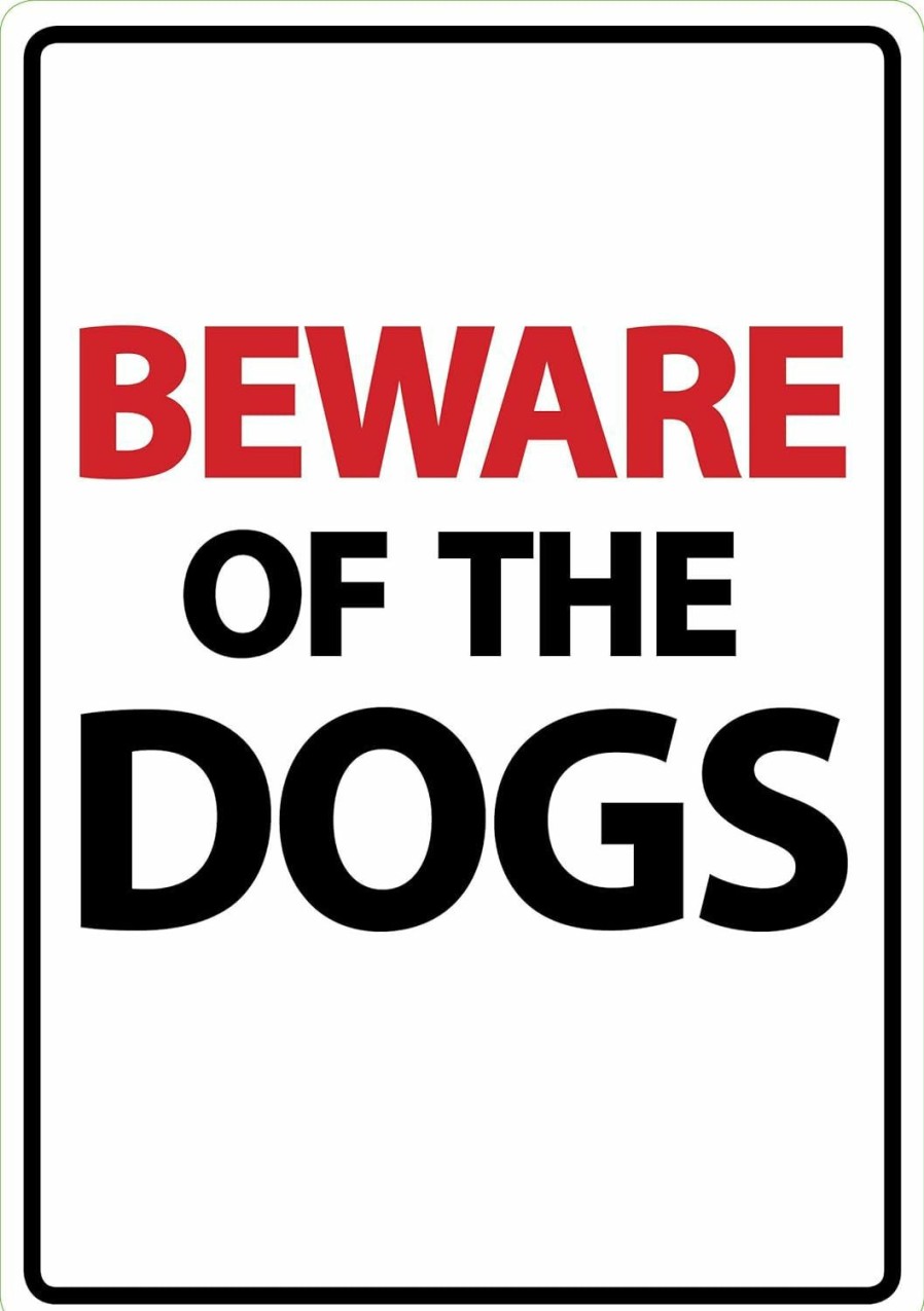 Reptiles & Amphibian Magnet & Steel | Beware Of The Dogs Plastic Sign