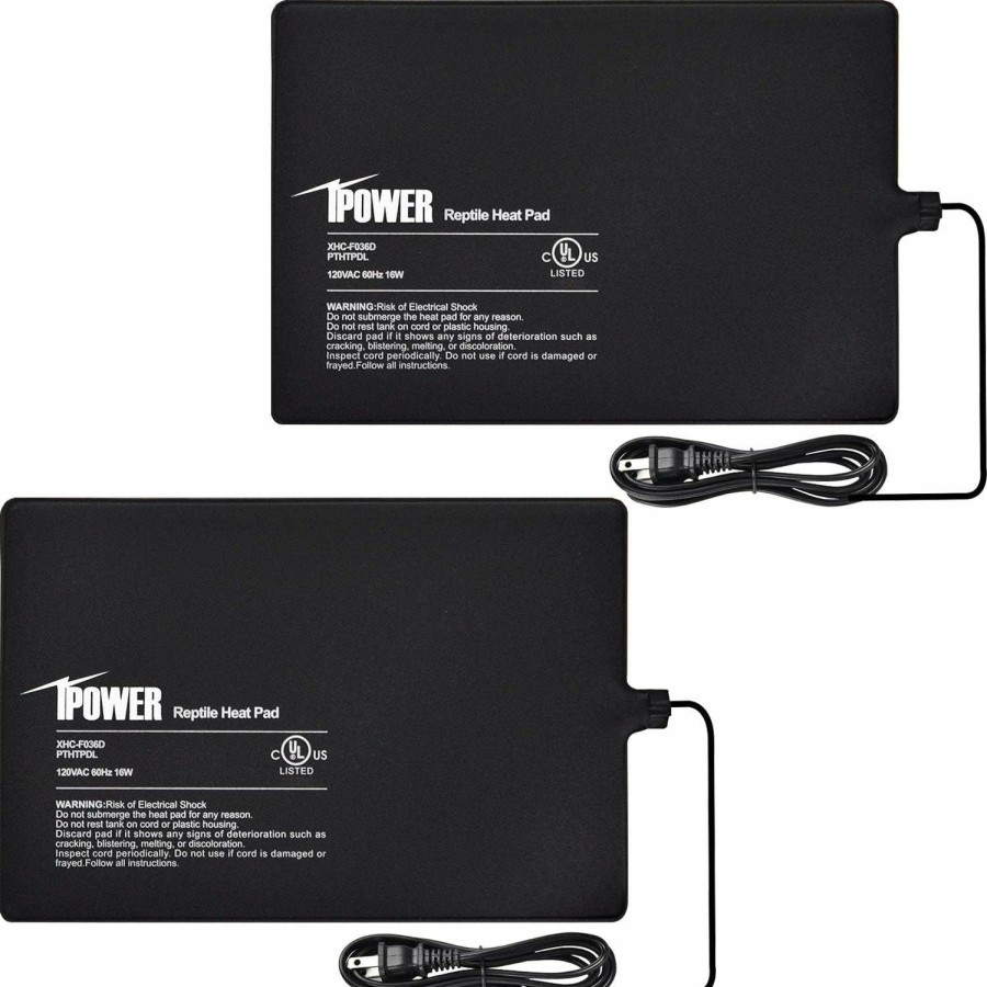 Reptiles & Amphibian iPower | Ipower 4X7 Inch 4 Watts Reptile Heating Mat With Adjustable Temperature Controller Under Tank Warmer Terrarium Heat Pad For Reptiles And Amphibians, For 1-5 Gallon Tank, 2 Pack