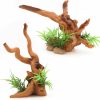 Reptiles & Amphibian AQUA KT | Aqua Kt Reptile Climbing Assorted Branch Kit For Terrarium Snake Lizard Bearded Dragon Cage Habitat, Aquarium Driftwood With Plant Decor For Fish Tank Decoration, Pack Of 2