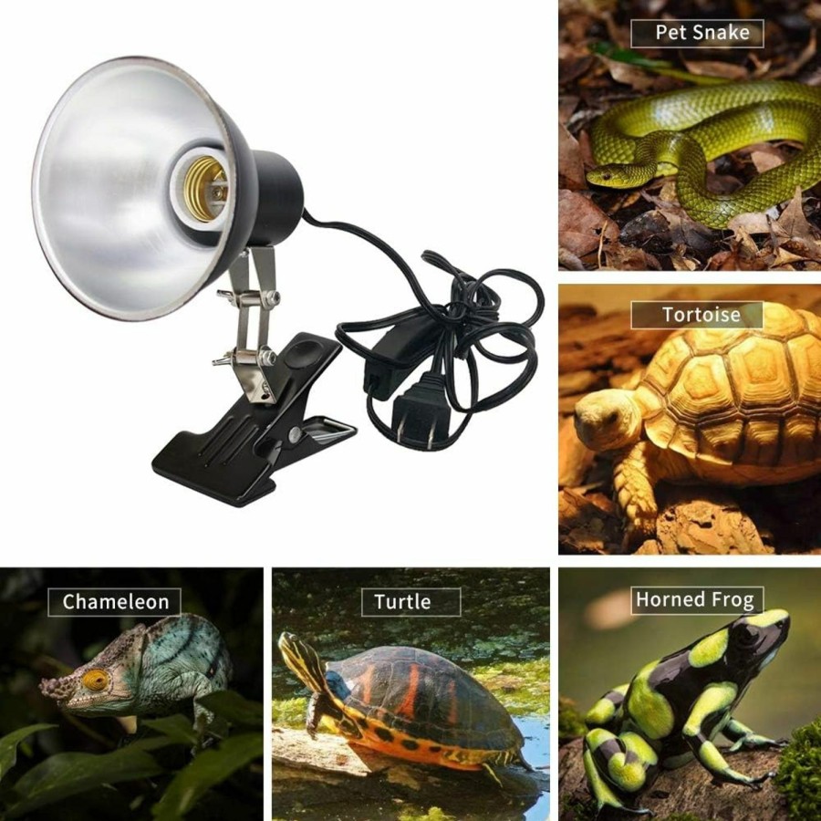 Reptiles & Amphibian MODUODUO | Moduoduo Reptile Heat Lamp Clamp,Adjustable Habitat Lighting Fixture For Tortoises Turtles Lizard,Heating Lamp Holder