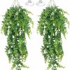 Reptiles & Amphibian N\A | Allazone 2 Pack Reptile Plants Hanging Fake Vines, Artificial Leaves Climbing Terrarium Plant With Suction Cup For Bearded Dragons Lizards Geckos Snake Pets Hermit Crab And Tank Habitat Decorations