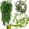 Reptiles & Amphibian HERCOCCI | Hercocci Reptile Vines, Flexible Jungle Climbing Vines Terrarium Plastic Plants And Leaves Tank Accessories Decor For Gecko Snake Lizard Bearded Dragon Hermit Crab Frog