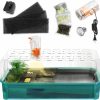 Reptiles & Amphibian Clioran | Clioran Turtle Tank Kit, Acrylic Turtle Habitat Starter Terrarium, Aquatic Tortoise Enclosure With Lid, Filter, Multi Function Areas, Drainage, Basking Platform Lamp For Pet Turtles Crabs Reptiles