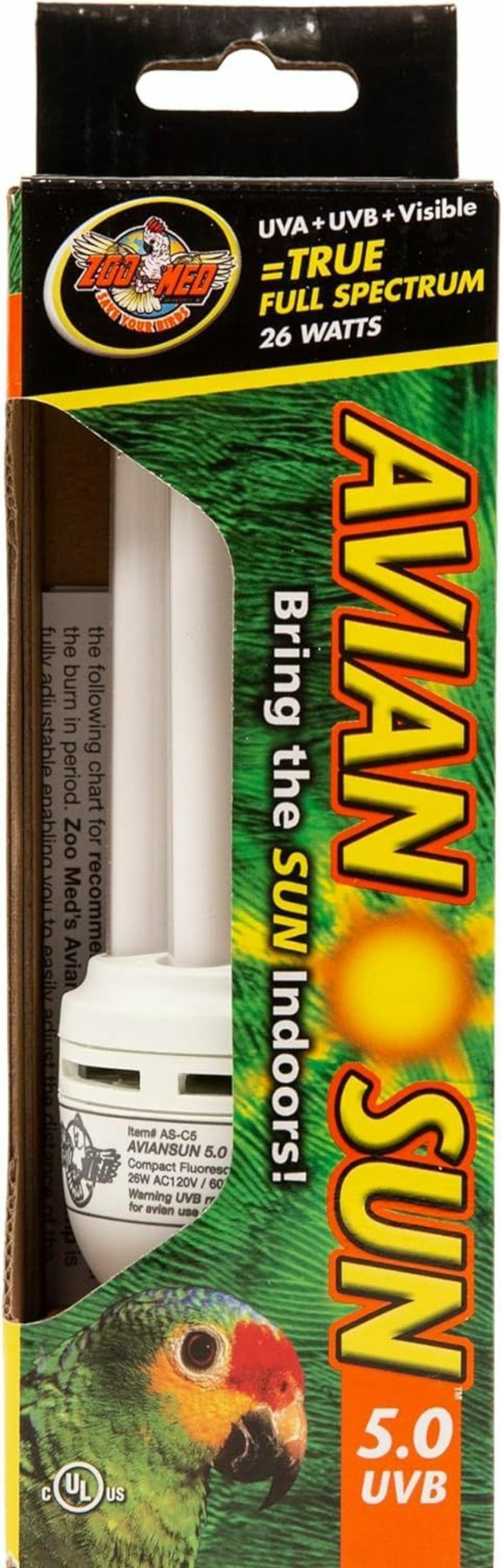 Reptiles & Amphibian Zoo Med | Zoo Med Aviansun 5.0 Uvb Compact Fluorescent Bulb