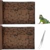 Reptiles & Amphibian Tfwadmx | Tfwadmx Reptile Carpet Sand Mat For Bearded Dragon Terrarium Substrate Liner Brown Reversible Lizard Bedding Mats For Cage Leopard Gecko Tortoise Turtle Snake Chameleon With Tweezer 20\"X 39\"(2 Pcs)