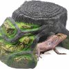 Reptiles & Amphibian Hamiledyi | Hamiledyi Reptile Hideout Cave Resin Rock Lizard Hideout Cave Amphibians Hideaway Reptile Habitat Decoration For Lizards Chameleons Geckos Frogs Turtles Snakes(M)