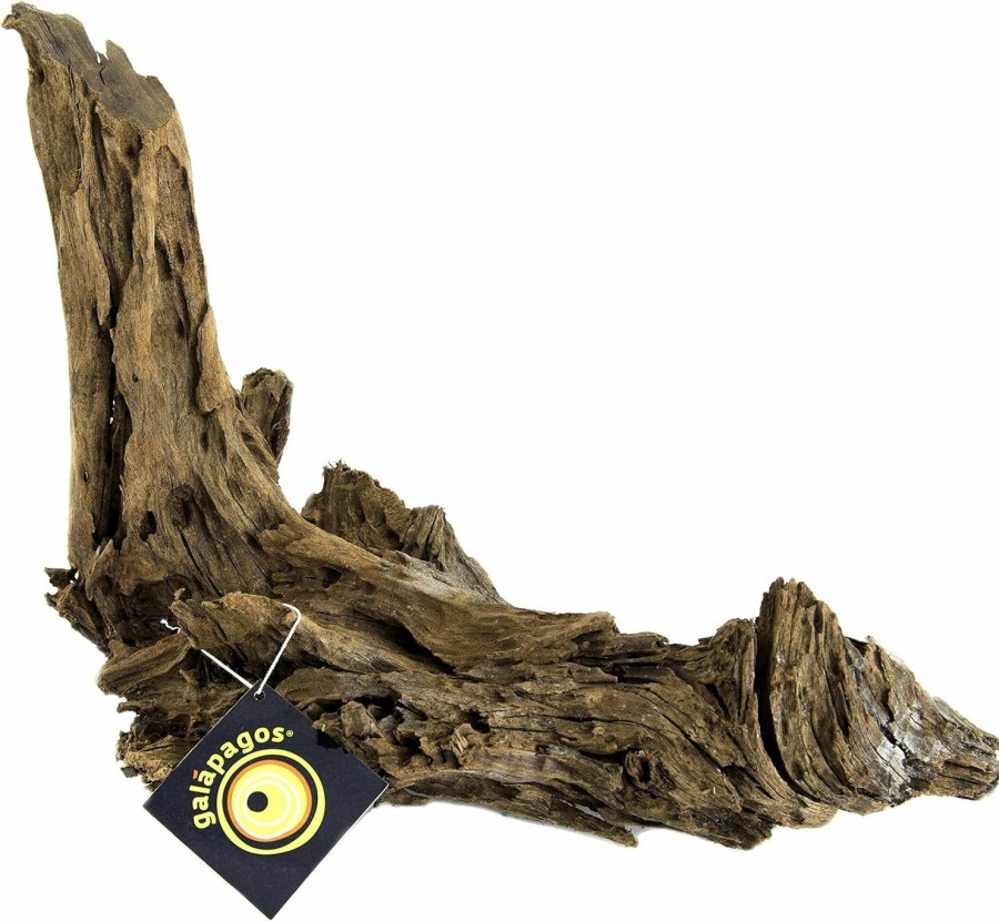 Reptiles & Amphibian Galapagos | Galapagos (05286) Sinkable Driftwood Bed, Natural, Medium/Large/14-16\"