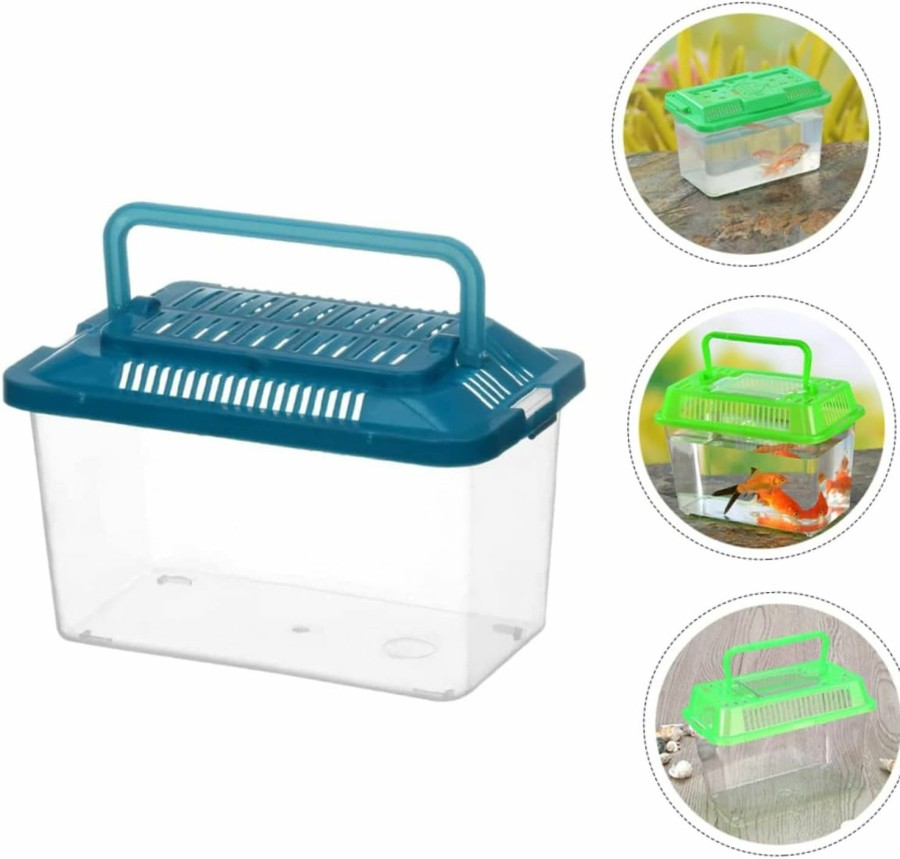 Reptiles & Amphibian BCOATH | Bcoath Plastic Turtle Fish Tank Bearded Dragon Habitat Reptile Feeding Tank Gecko Habitat Lizard Habitat Eamon Living Habitat Plastic Handheld Fish Tank Hamster Cages Squirrel Cage Glass