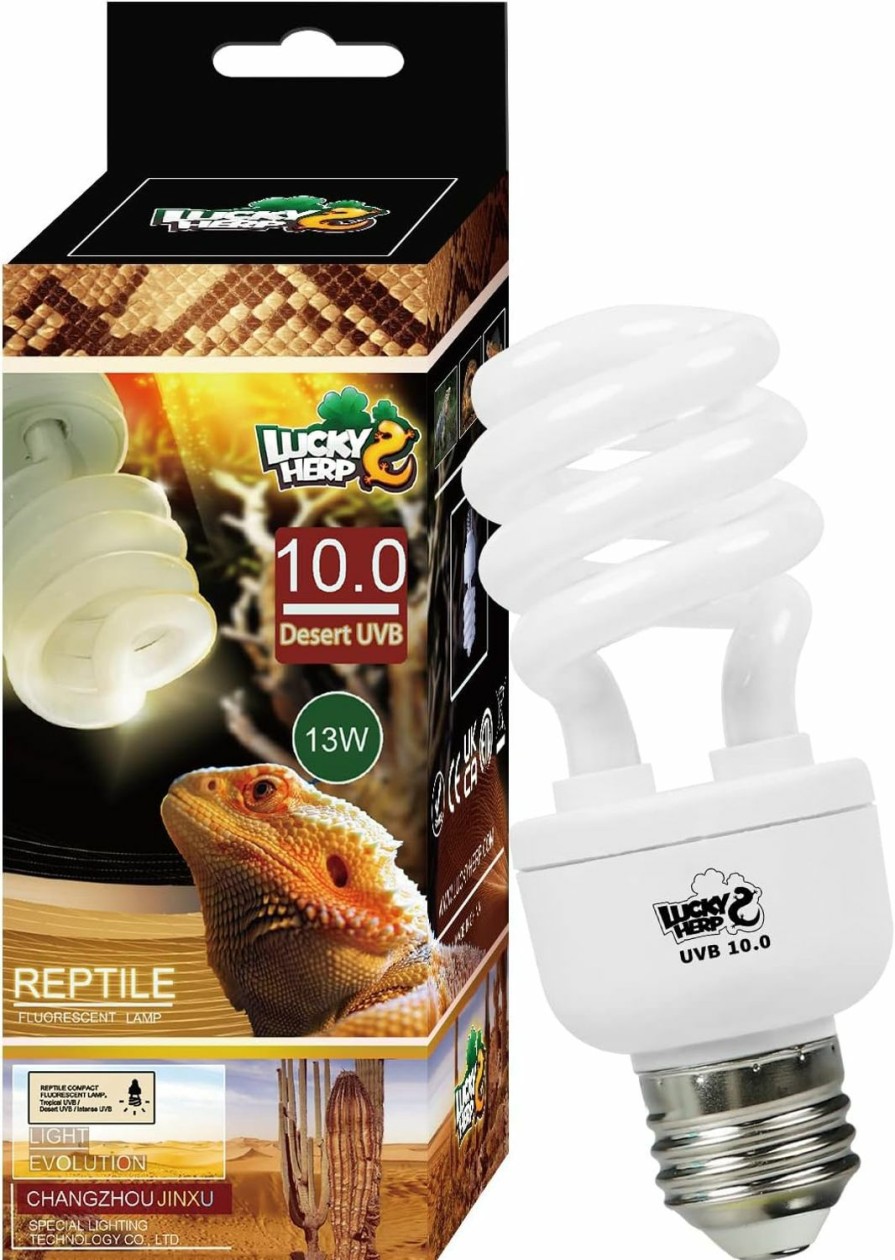 Reptiles & Amphibian LUCKY HERP | Lucky Herp 26W Uvb 15.0 Intense Uva Uvb Compact Flouorescent Lamp Desert Terrarium Light Bulb For Reptile And Amphibian