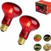 Reptiles & Amphibian FIVEAGE | Fiveage Red Pet Light Uva Spot Lamp 100W Heat Lamp Heating Infrared Bulb For Reptile And Amphibian, 2 Pack