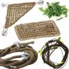 Reptiles & Amphibian PINVNBY | Pinvnby Bearded Dragon Accessories Lizard Hammock Jungle Climber Vines Flexible Leaves Habitat Reptile Decor For Climbing, Chameleon, Lizards, Gecko, Snakes