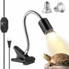 Reptiles & Amphibian kailund | Kailund Reptile Heat Lamp, Dimmable Uva/Uvb Basking Light For Turtle Tank, 360 Rotatable Heating Warm Lamp With Clamp For Bearded Dragon Frog Lizard Tortoise Snake And Aquarium With 2 Bulbs(25W+50W)