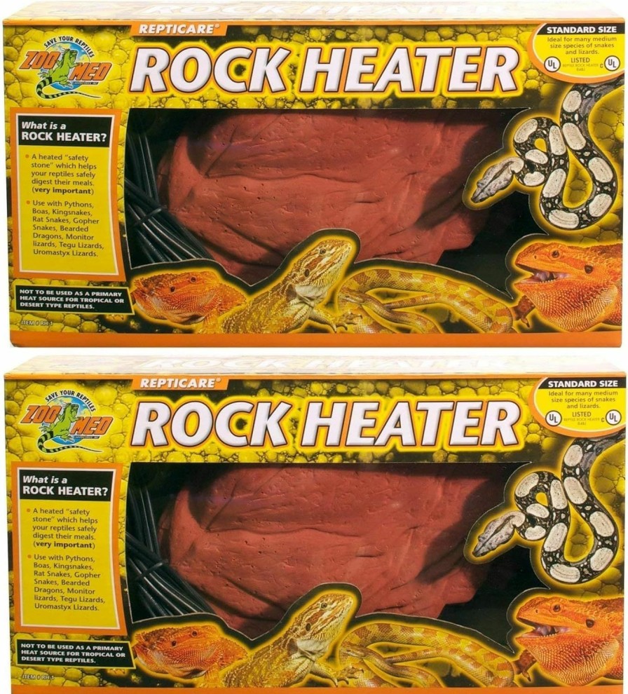 Reptiles & Amphibian Zoo Med | Zoo Med 2 Pack Of Repticare Rock Heaters, Mini, 5 Watt (2 Items)