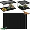 Reptiles & Amphibian Hoplaep | Hoplaep Bearded Dragon Tank Accessories, 17.5X156 Inches Bearded Dragon Mat Flooring Reptile Carpet Substrate For Lizard, Iguana, Snake, Tortoise, Non-Adhesive Reptile Habitat Bedding, Black