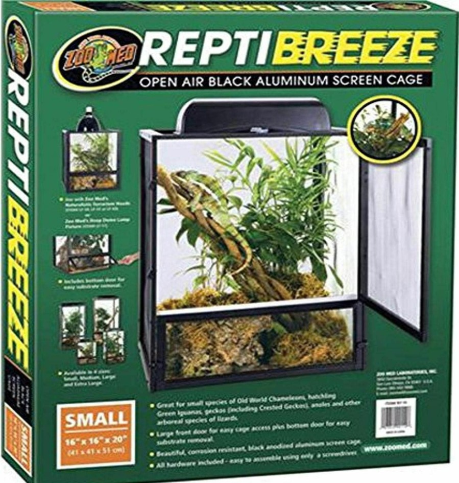 Reptiles & Amphibian Croci | Zoo Med Reptibreeze Open Air Screen Cage, Small, 16 X 16 X 20-Inches